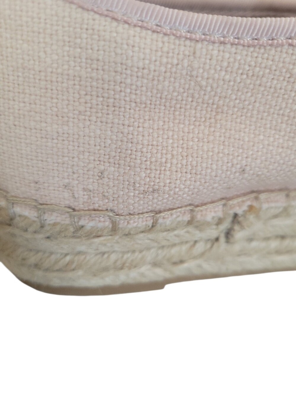 Sam Edelman Cabrera Bow Platform Espadrilles Blush Pink Canvas Shoes 7.5 - Picture 8 of 10